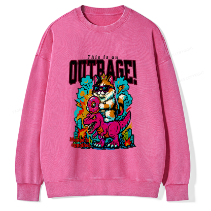 Pagewings This Is An Outrage Unisex Washed Sweatshirt