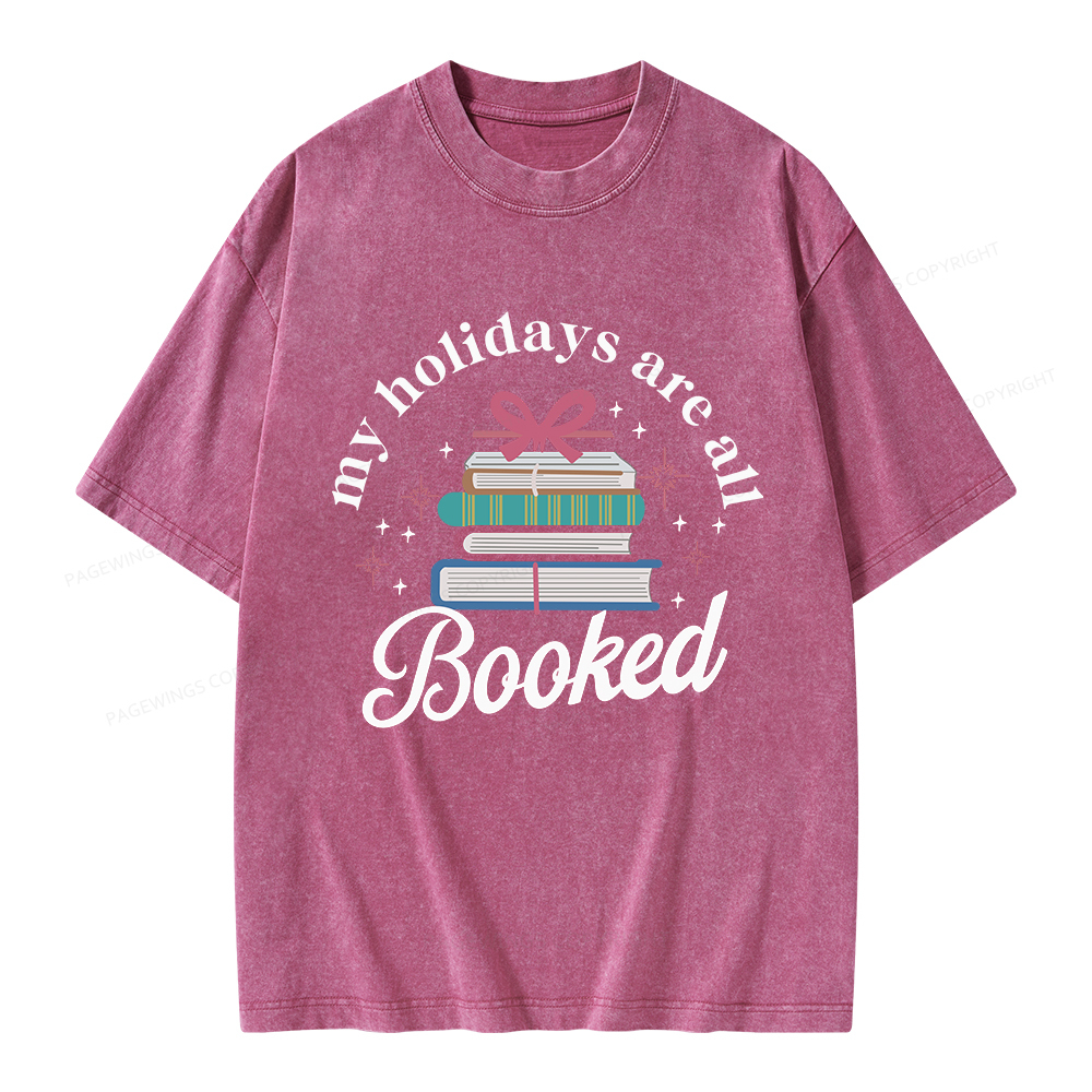 Pagewings My Holidays Are Booked Unisex Washed T-shirt
