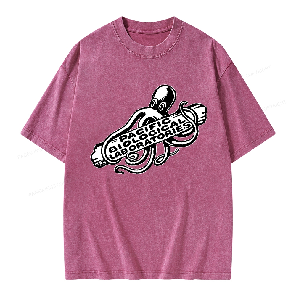 Pagewings Pacific Biological Laboratories Unisex Washed T-shirt