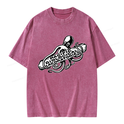 Pagewings Pacific Biological Laboratories Unisex Washed T-shirt