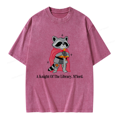Pagewings A Knight Of The Library M’lord Unisex Washed T-shirt