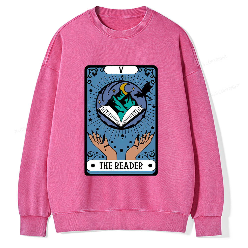 Pagewings The Reader Unisex Washed Sweatshirt