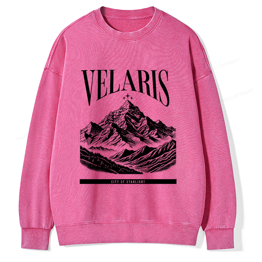 Pagewings Velaris Acotar Unisex Washed Sweatshirt