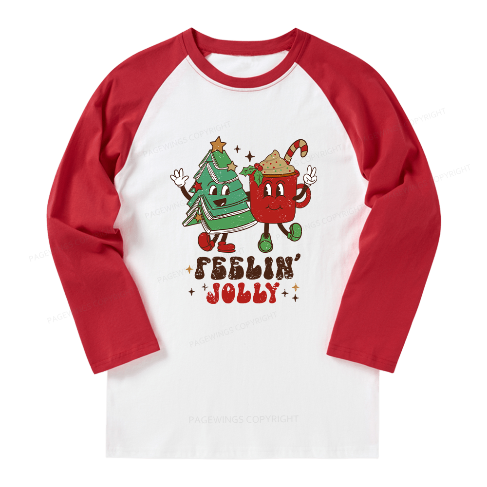 Pagewings Feeling Jolly Long Sleeve Raglan T-shirt