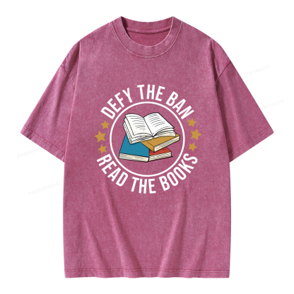 Pagewings Read Banned Books T-Shirt Unisex Washed T-shirt