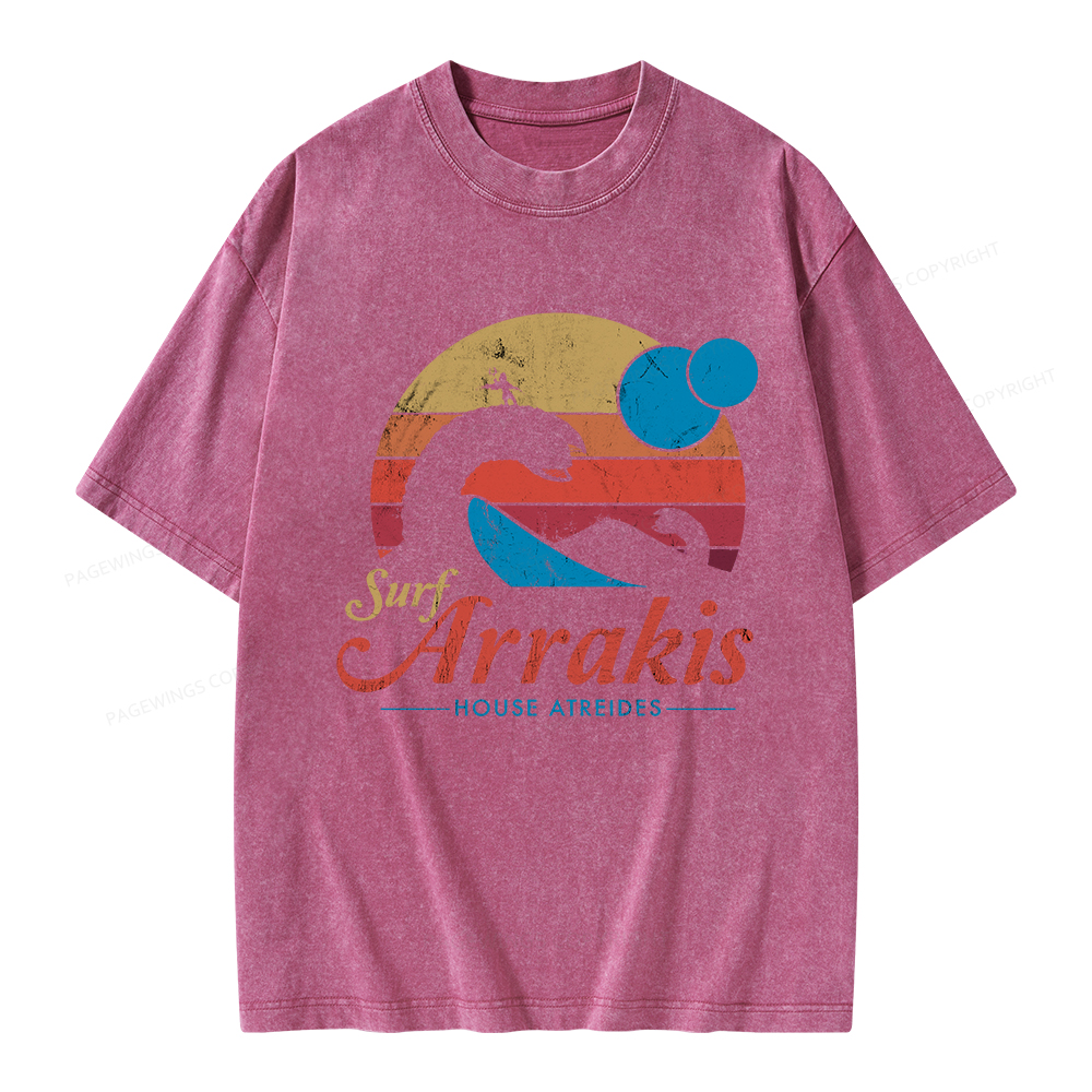 Pagewings Visit Arrakis Unisex Washed T-shirt