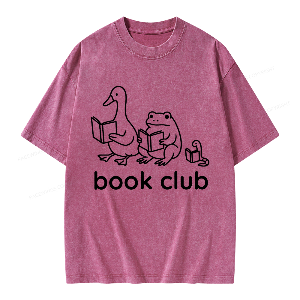 Pagewings Silly Goose Book Club Unisex Washed T-shirt