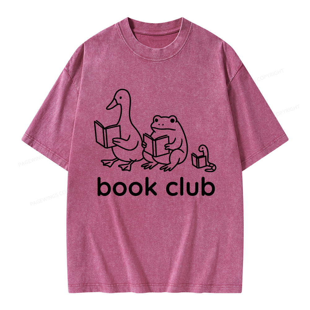 Pagewings Silly Goose Book Club Unisex Washed T-shirt