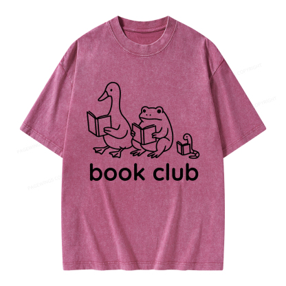 Pagewings Silly Goose Book Club Unisex Washed T-shirt