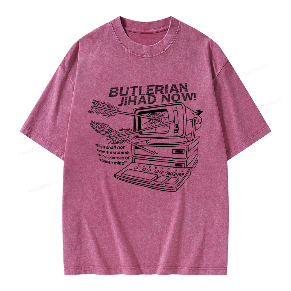 Pagewings Butlerian Jihad Now Unisex Washed T-shirt