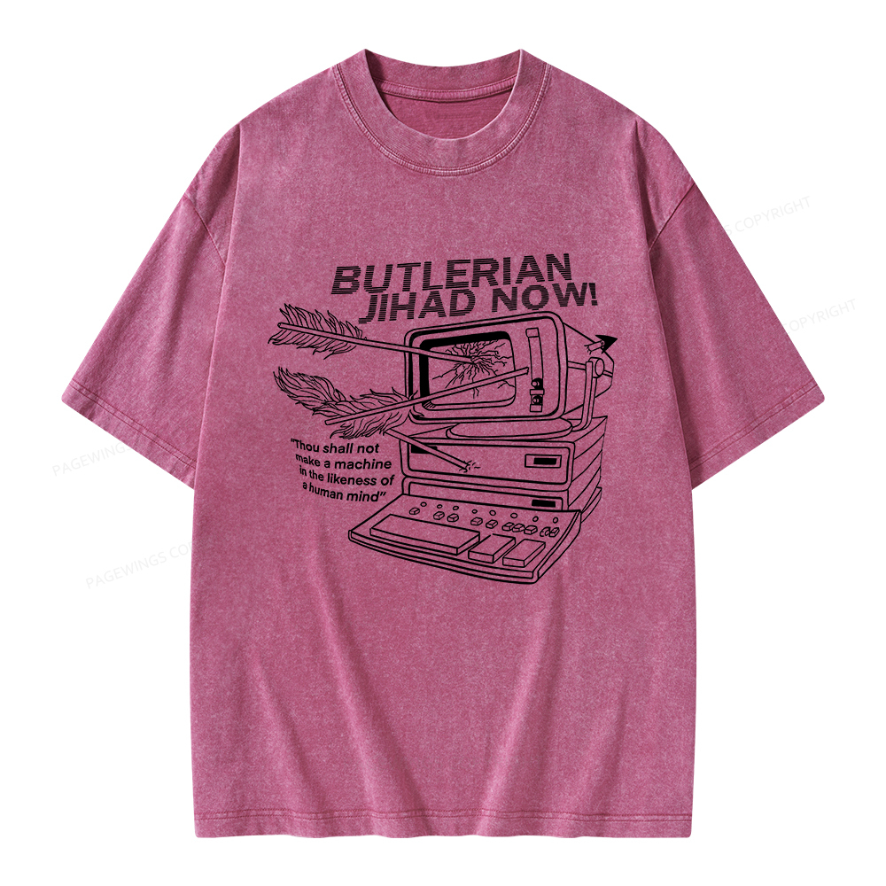 Pagewings Butlerian Jihad Now Unisex Washed T-shirt