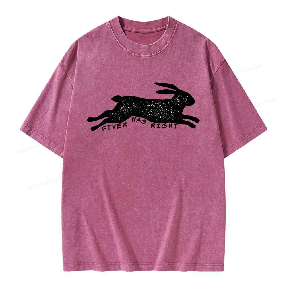 Pagewings Fiver Was Right Unisex Washed T-shirt