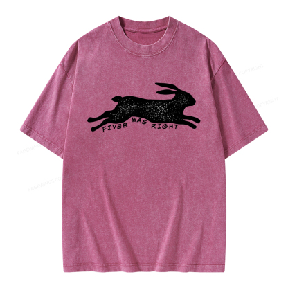 Pagewings Fiver Was Right Unisex Washed T-shirt