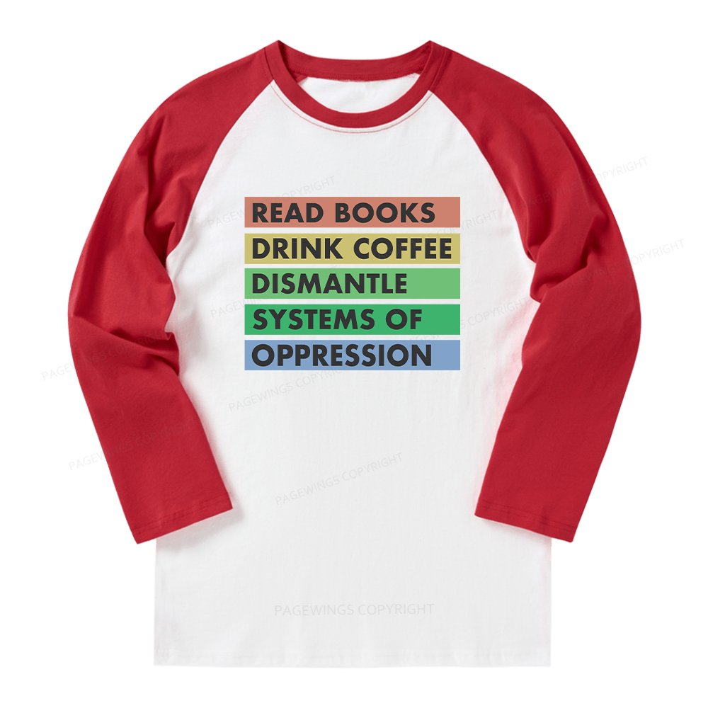 Pagewings Read Books Long Sleeve Raglan T-shirt