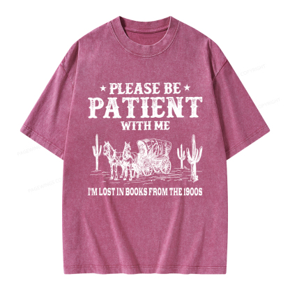 Pagewings I’m Lost In Books From The 1900s Unisex Washed T-shirt