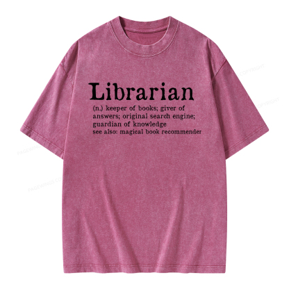 Pagewings Librarian Unisex Washed T-shirt