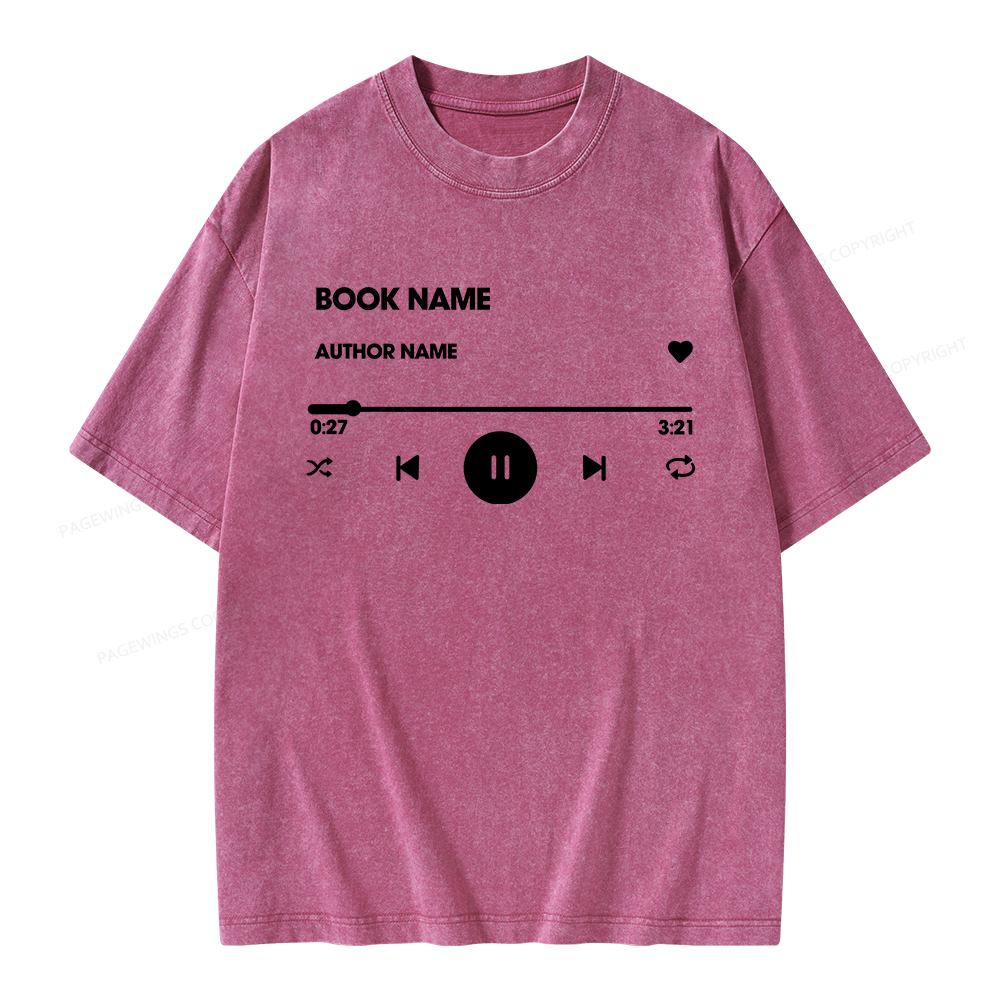 Pagewings Personalized Book Name Unisex Washed T-shirt