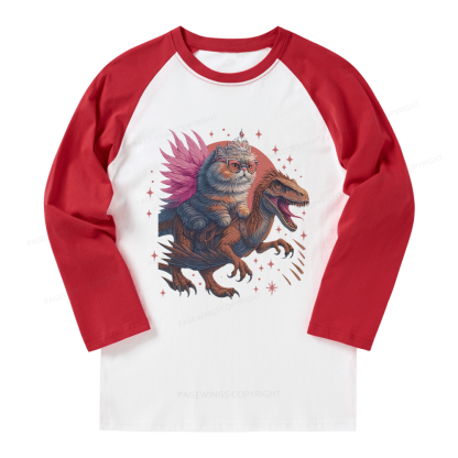 Pagewings Vintage Book Lover Princess Long Sleeve Raglan T-shirt