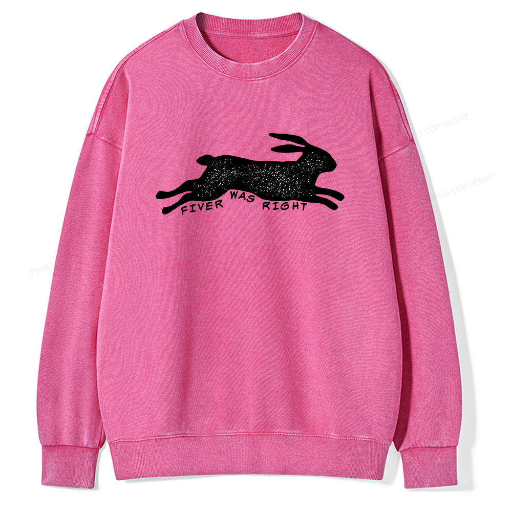 Pagewings Fiver Was Right  Unisex Washed Sweatshirt