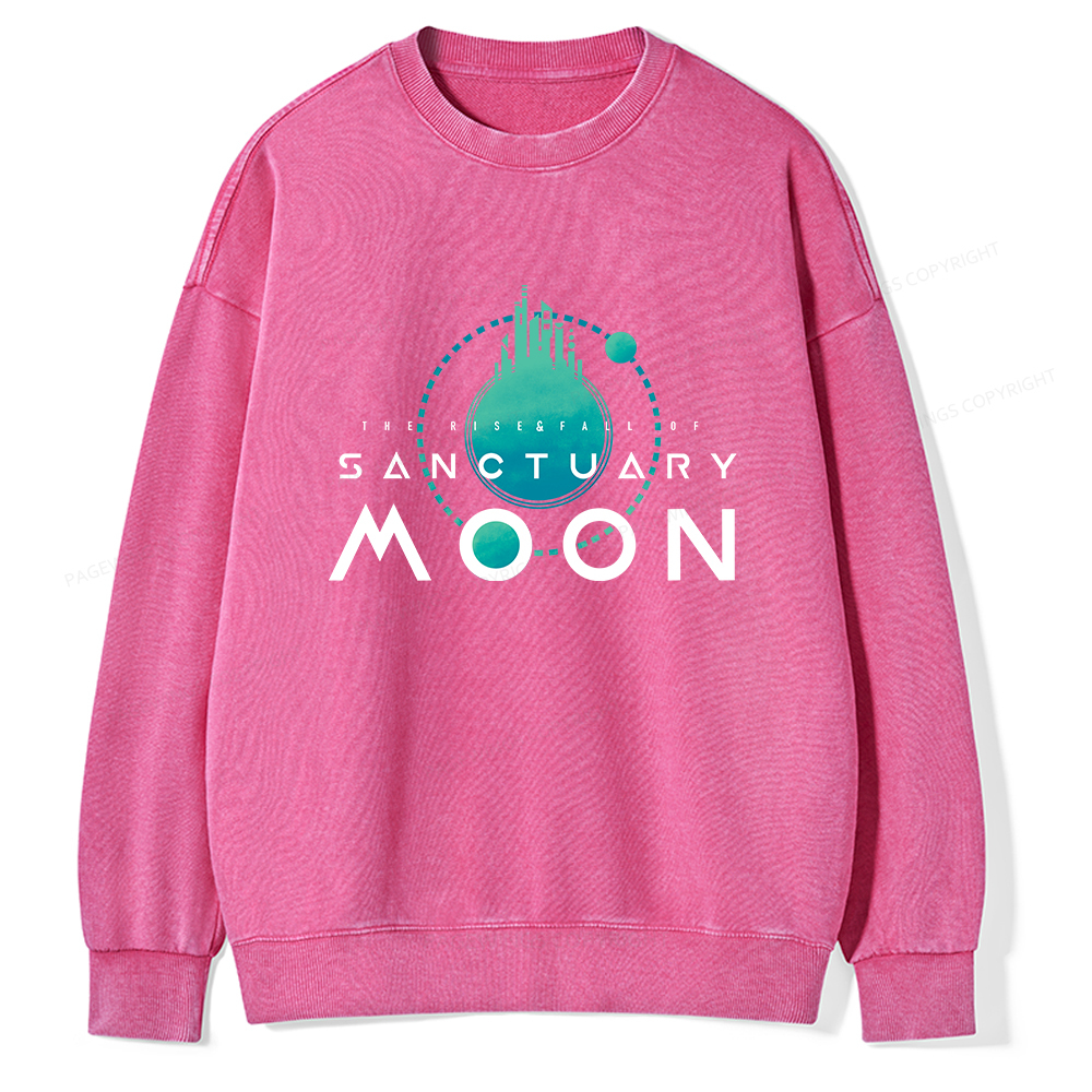 Pagewings Sanctuary Moon Unisex Washed Sweatshirt