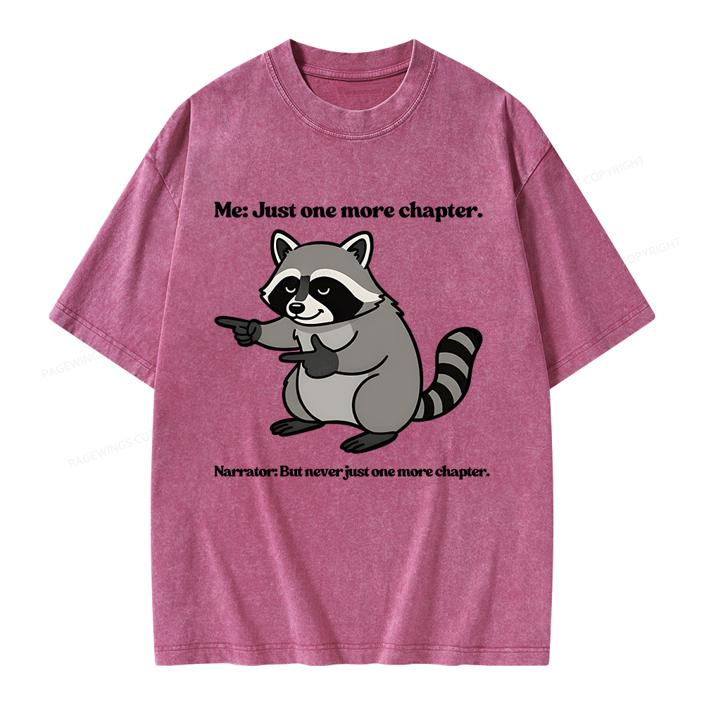 Pagewings Just One More Chapter Unisex Washed T-shirt