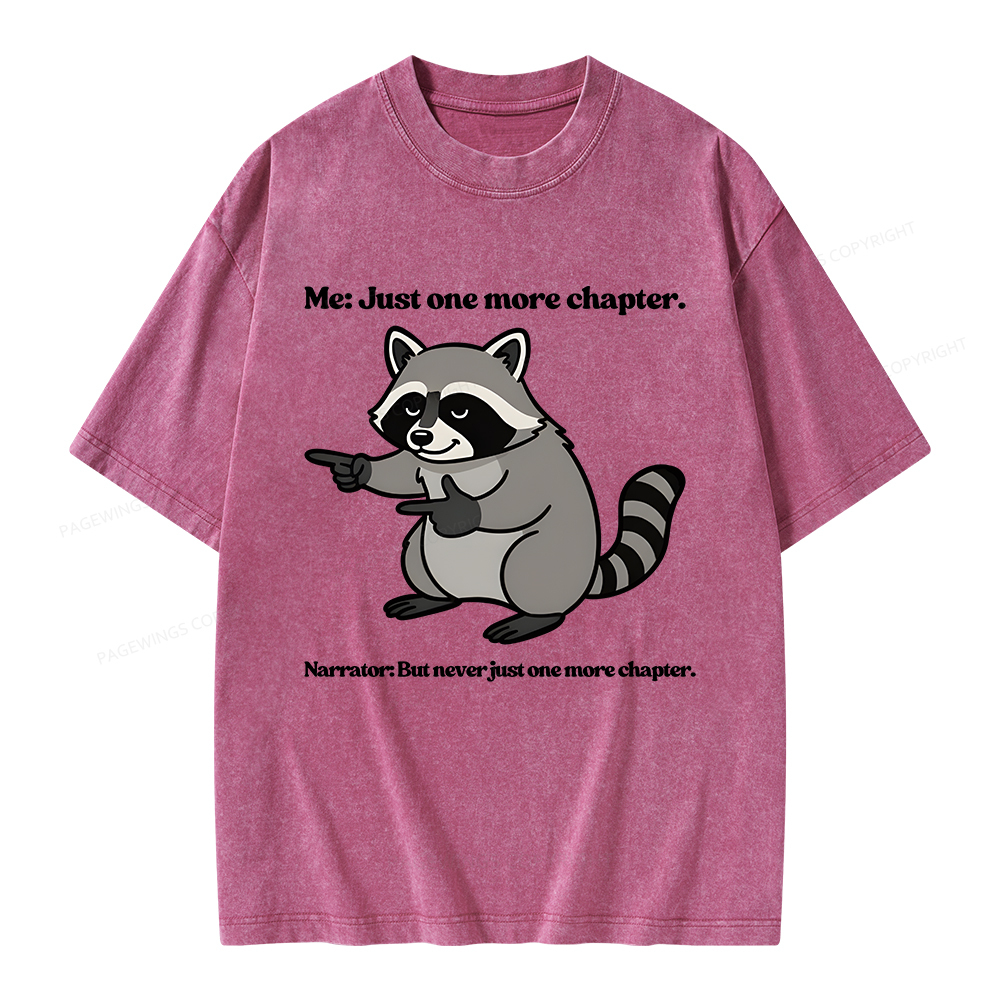 Pagewings Just One More Chapter Unisex Washed T-shirt