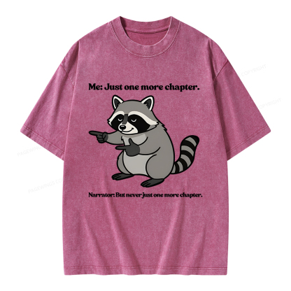 Pagewings Just One More Chapter Unisex Washed T-shirt