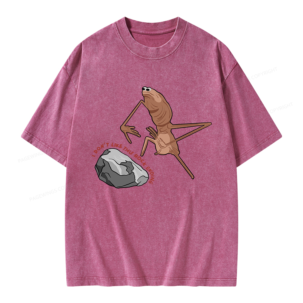 Pagewings I Don’t Like This Rock Ending Unisex Washed T-shirt