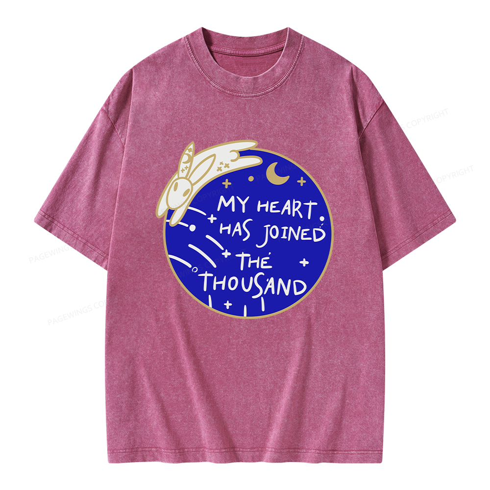 Pagewings My Heart Has Joined The Thousand Unisex Washed T-shirt
