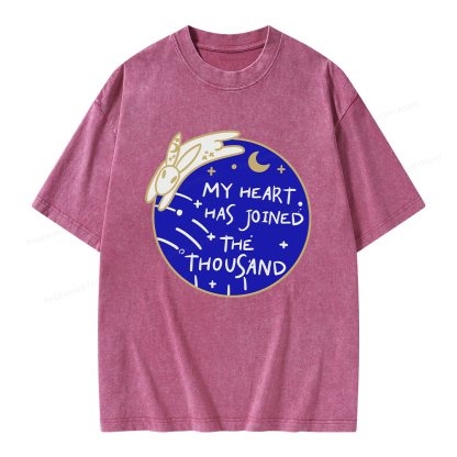 Pagewings My Heart Has Joined The Thousand Unisex Washed T-shirt
