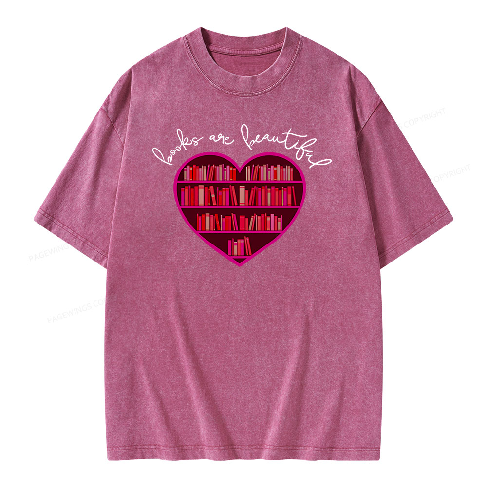 [Copy]Pagewings Librarian Book Reader Funny Book Lover T Shirts Unisex Washed T-shirt