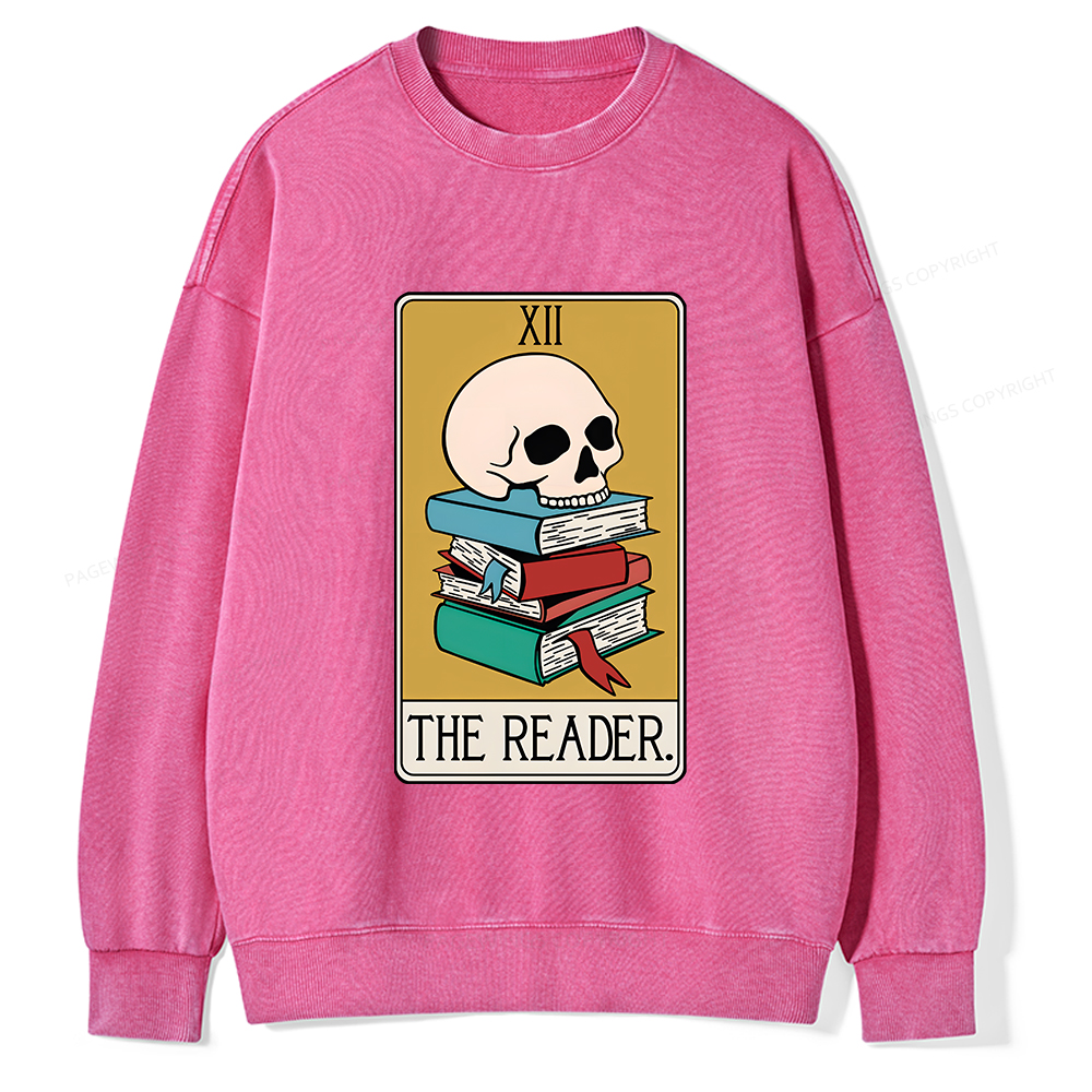 Pagewings Funny Tarot Shirt Tarot Card Funny Shirt Unisex Washed Sweatshirt