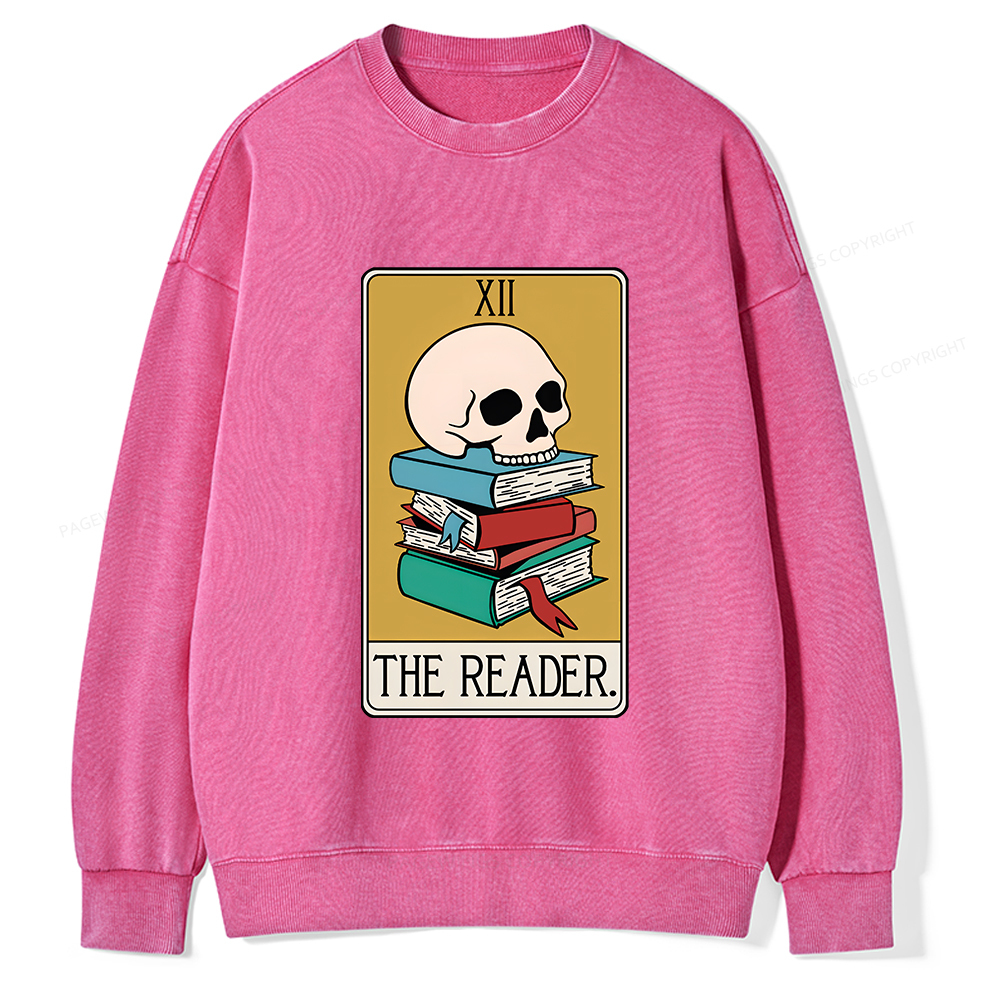 Pagewings Funny Tarot Shirt Tarot Card Funny Shirt Unisex Washed Sweatshirt