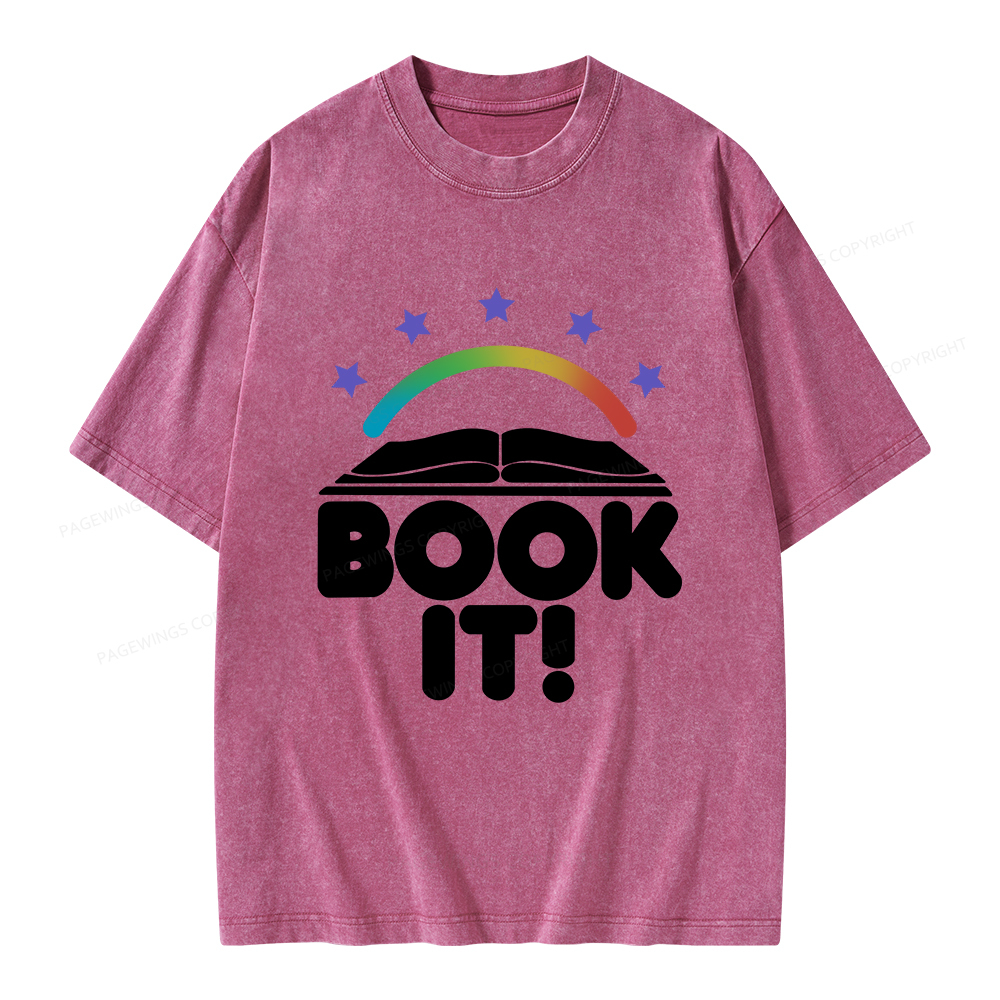 Pagewings Book It Unisex Washed T-shirt