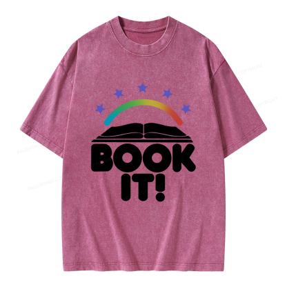 Pagewings Book It Unisex Washed T-shirt