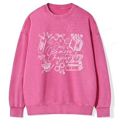 Pagewings Just one more chapter Unisex Washed Sweatshirt