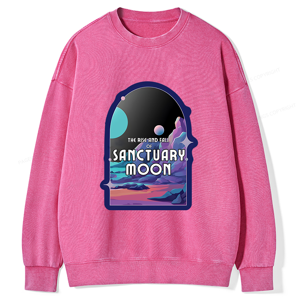 Pagewings Sanctuary Moon Unisex Washed Sweatshirt