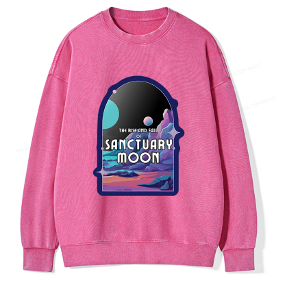 Pagewings Sanctuary Moon Unisex Washed Sweatshirt