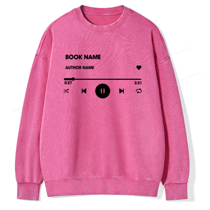 Pagewings Personalized Book Name Unisex Washed Sweatshirt