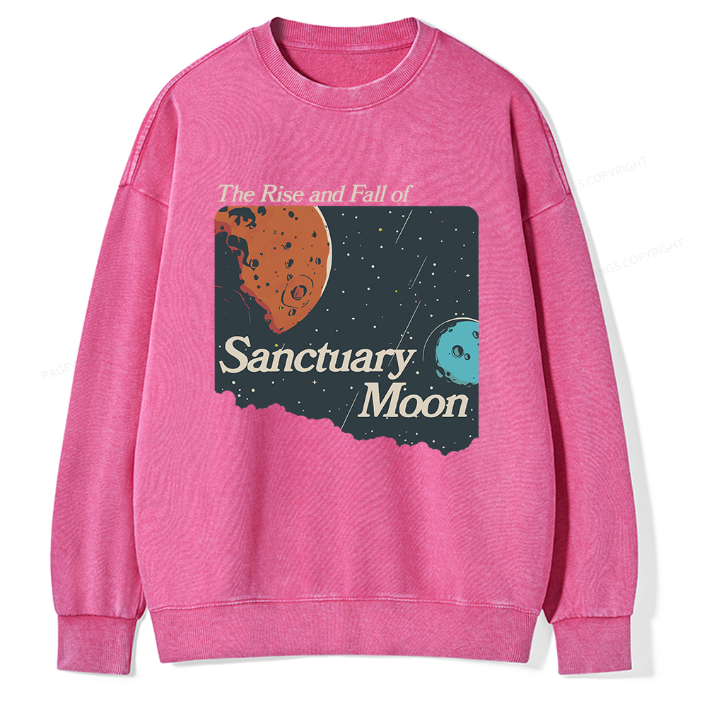 Pagewings Sanctuary Moon Unisex Washed Sweatshirt
