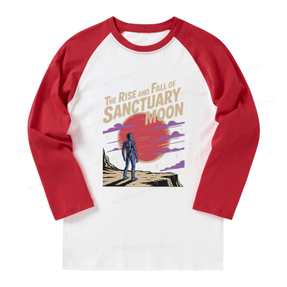 Pagewings The Rise And Fall Of Sanctuary Moon Long Sleeve Raglan T-shirt