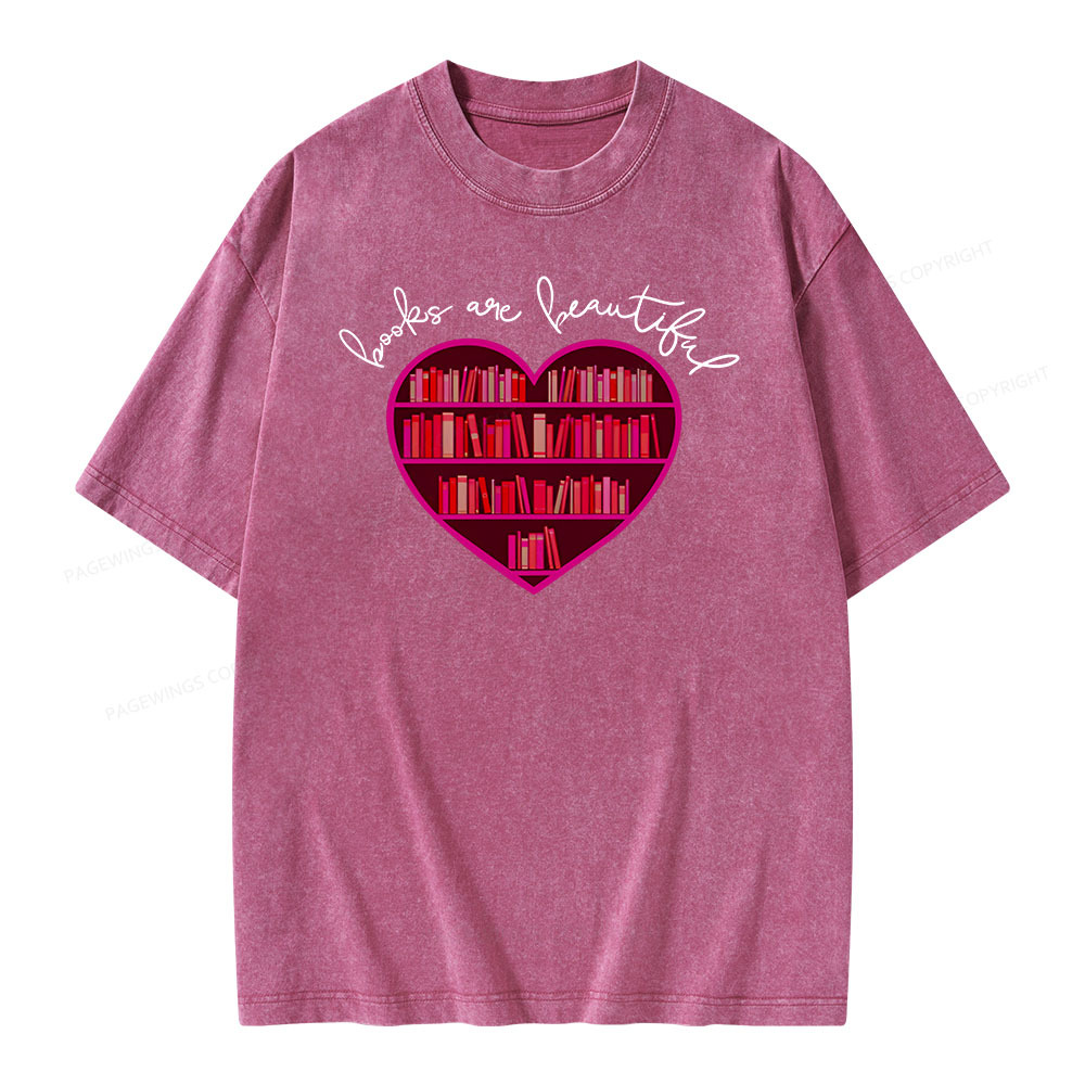 [Copy]Pagewings Librarian Book Reader Funny Book Lover T Shirts Unisex Washed T-shirt