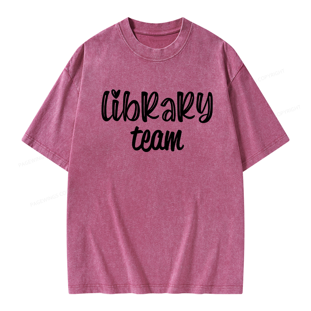 Pagewings Library team Shirt Unisex Washed T-shirt