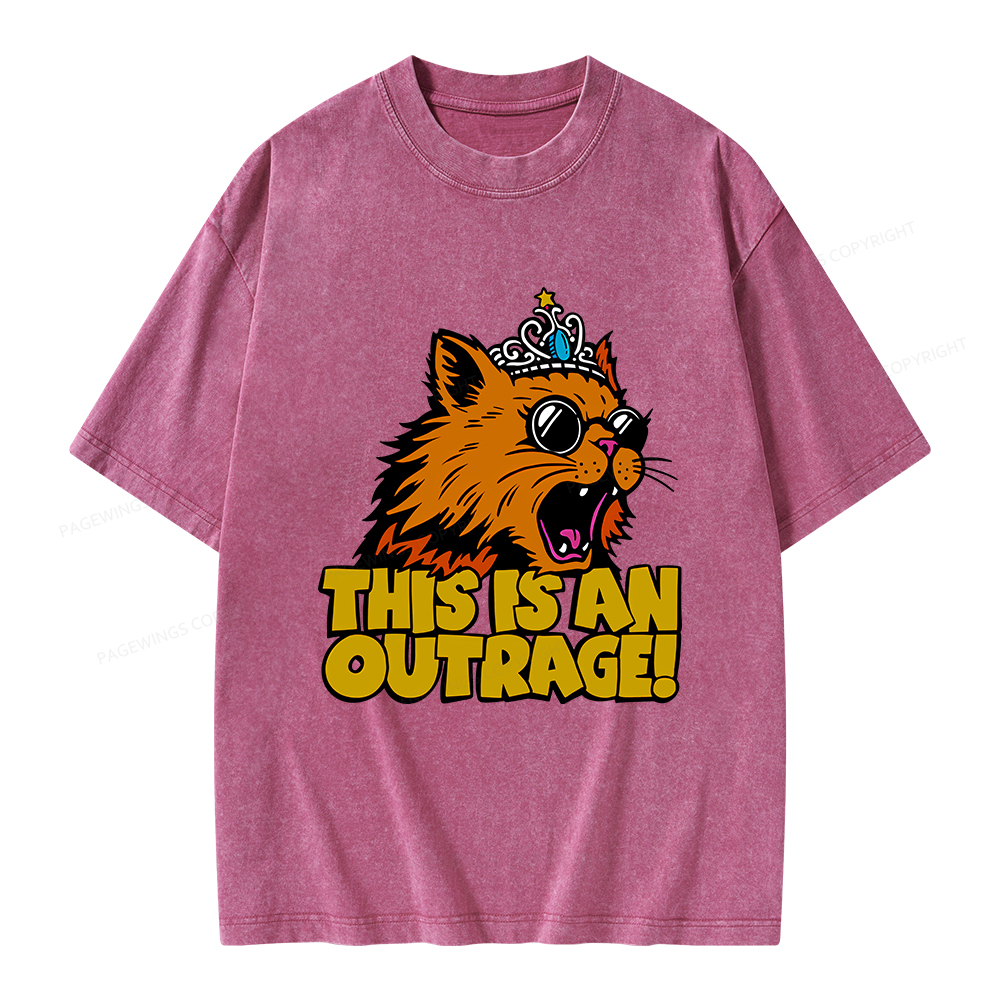 Pagewings This is an Outrage Unisex Washed T-shirt