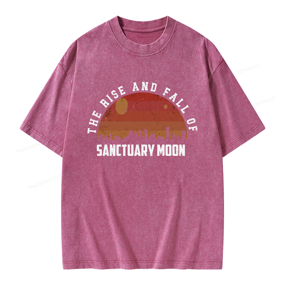 Pagewings Sanctuary Moon Vintage Unisex Washed T-shirt