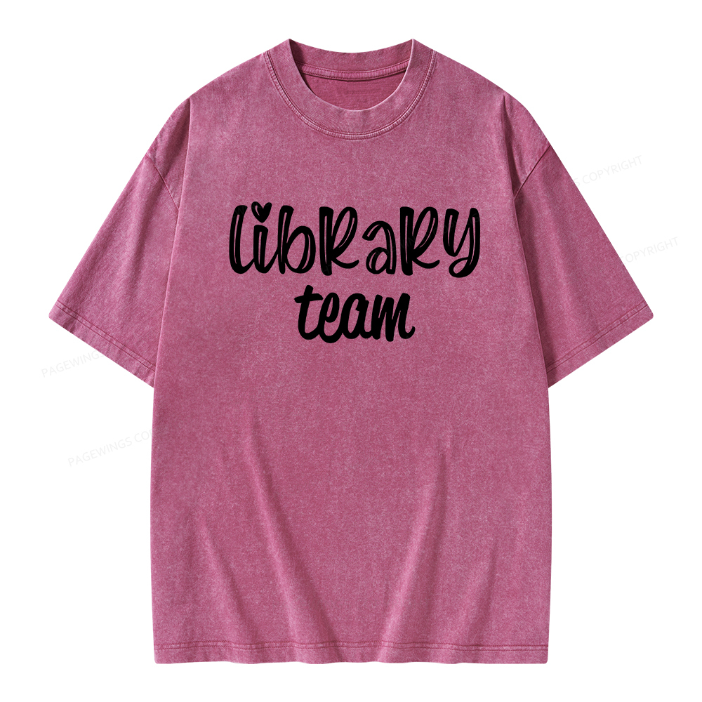 Pagewings Library team Shirt Unisex Washed T-shirt