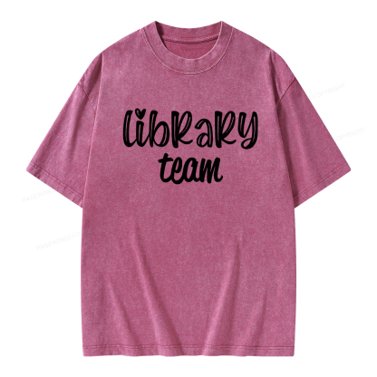 Pagewings Library team Shirt Unisex Washed T-shirt
