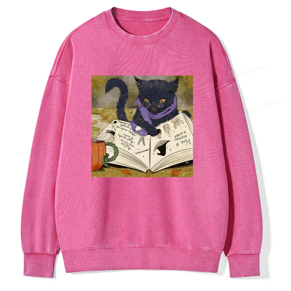 Pagewings Magic Book Lover Unisex Washed Sweatshirt