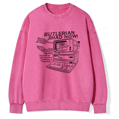 Pagewings Butlerian Jihad Now Unisex Washed Sweatshirt