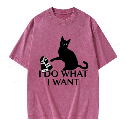 Pagewings I Do What I Want Unisex Washed T-shirt